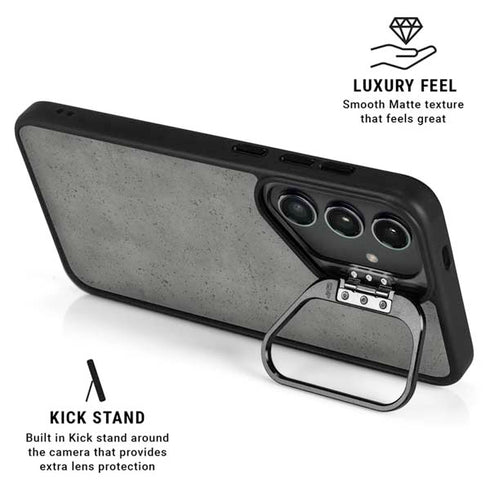 Speckle Grey Concrete Galaxy S24 FE Kickstand Case